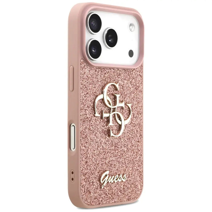 Guess Fixed Glitter Big 4G Case for iPhone 17 Pro - Pink - Cell phone cases and covers<<<HurtelXML