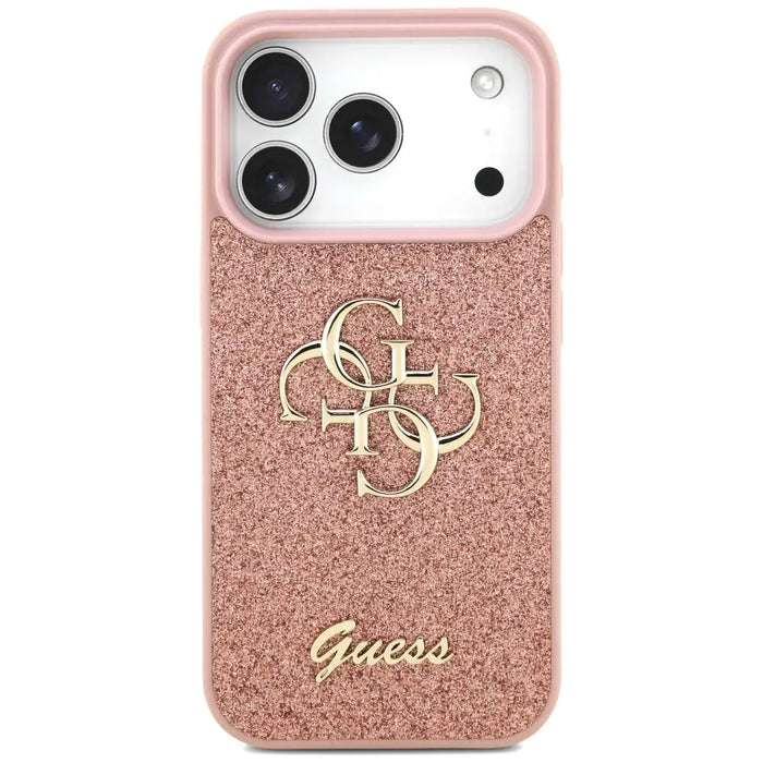 Guess Fixed Glitter Big 4G Case for iPhone 17 Pro - Pink - Cell phone cases and covers<<<HurtelXML