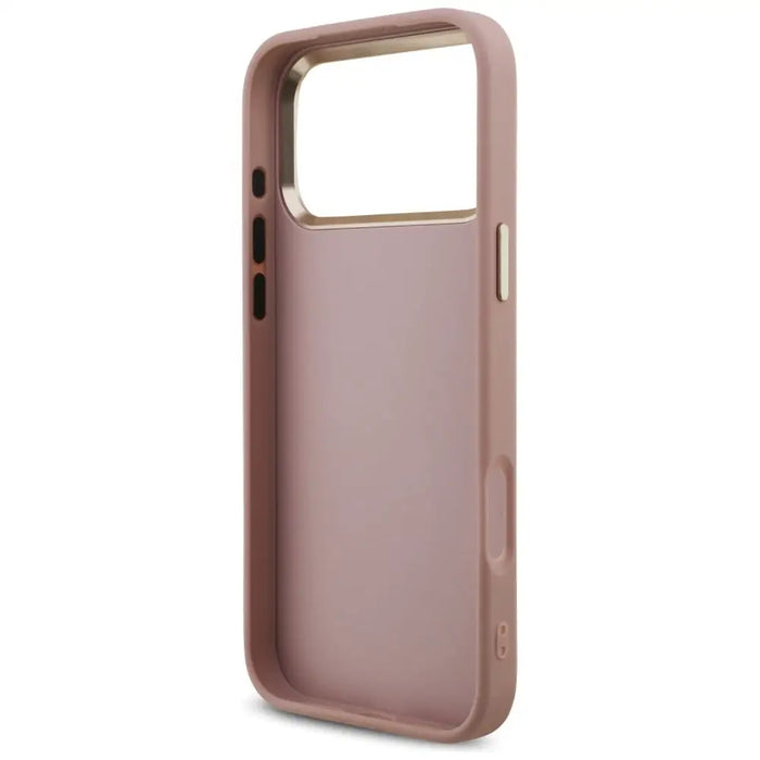 Guess Fixed Glitter Big 4G Metal Frame Case for iPhone 17 Pro Max - Pink - Cell phone cases and covers<<<HurtelXML