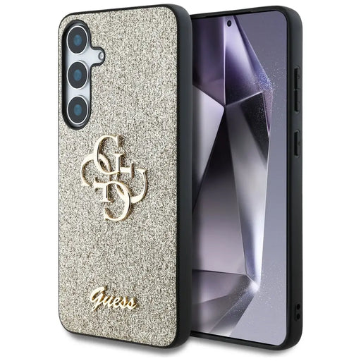 Guess Fixed Glitter Big 4G Metal Logo case for Samsung Galaxy S25 Plus gold - Cell phone cases and covers<<<HurtelXML