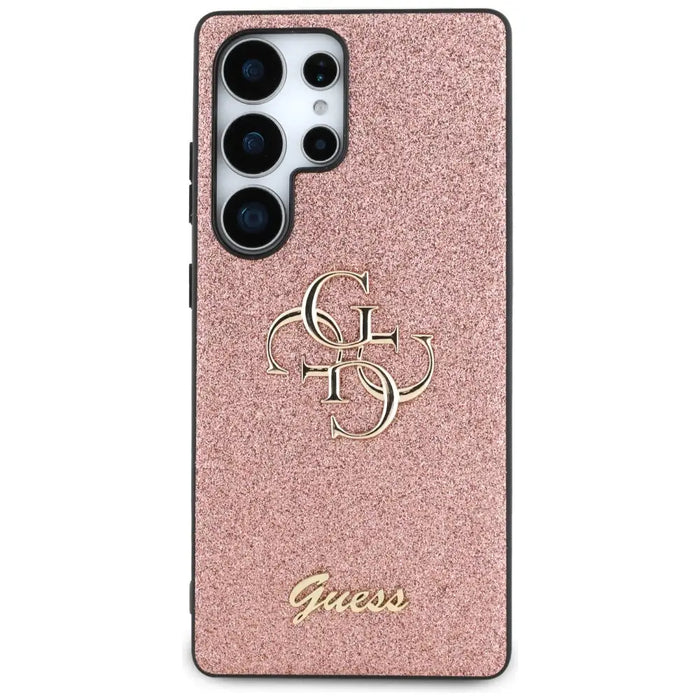 Guess Fixed Glitter Big 4G Metal Logo Case for Samsung Galaxy S25 Ultra Pink - Cell phone cases and covers<<<HurtelXML