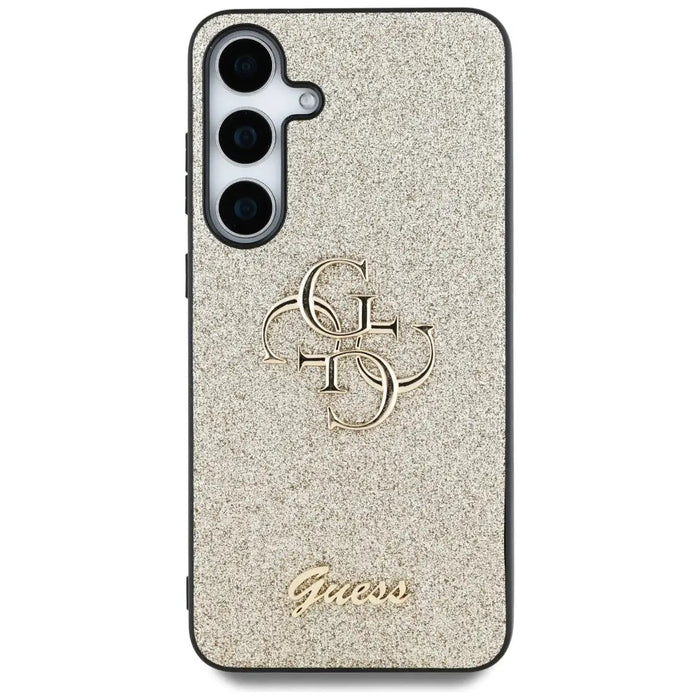 Guess Fixed Glitter Big 4G Metal Logo case for Samsung Galaxy S25 gold - Cell phone cases and covers<<<HurtelXML