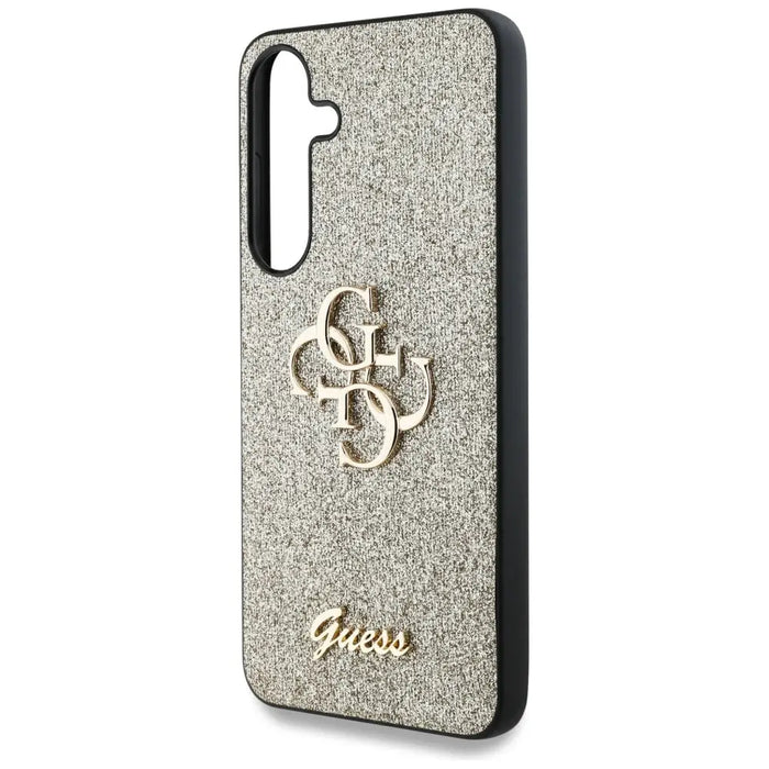 Guess Fixed Glitter Big 4G Metal Logo case for Samsung Galaxy S25 gold - Cell phone cases and covers<<<HurtelXML