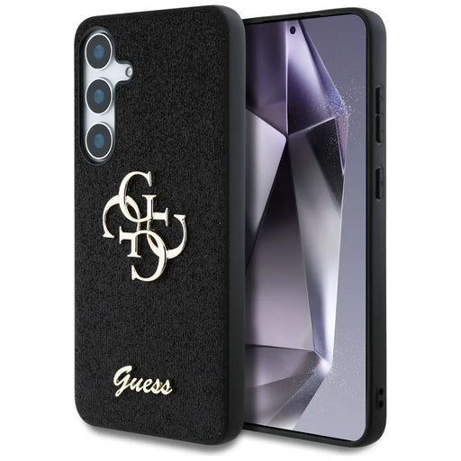 Guess Fixed Glitter Big 4G Metal Logo case for Samsung Galaxy S25 black - Cell phone cases and covers<<<HurtelXML