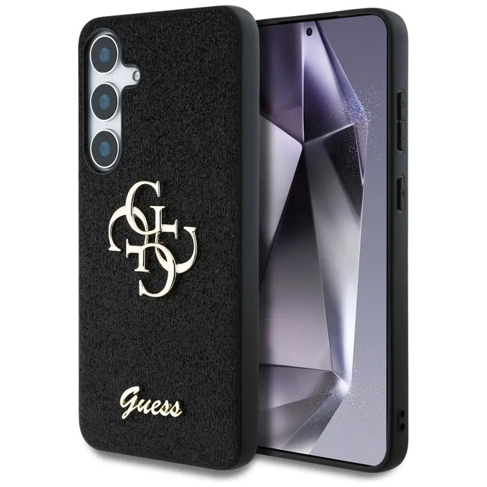 Guess Fixed Glitter Big 4G Metal Logo case for Samsung Galaxy S25 black - Cell phone cases and covers<<<HurtelXML