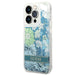 Guess Flower Liquid Glitter case for iPhone 14 Pro Max - green - Cell phone cases and covers<<<HurtelXML