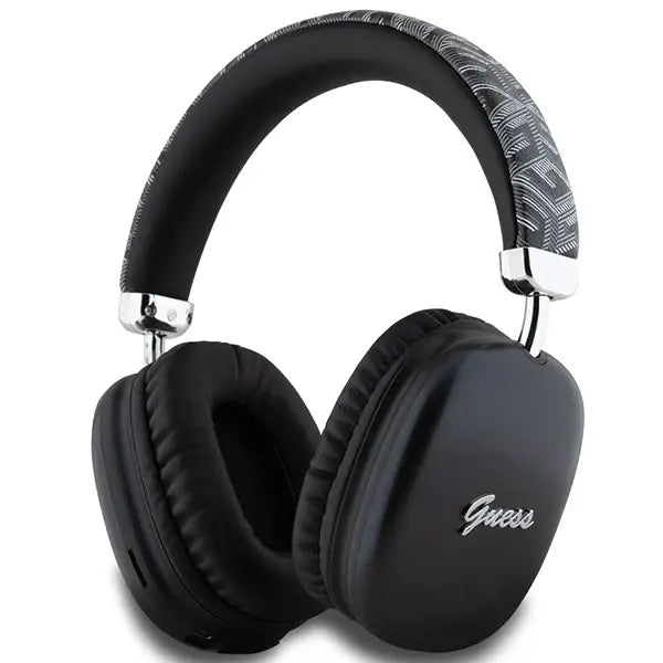 Guess GCube Metallic Script Logo Headphones - Black - Headphones and speakers<<<HurtelXML