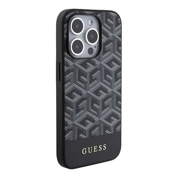 Guess GCube Stripes MagSafe case for iPhone 15 Pro - black - Cell phone cases and covers<<<HurtelXML