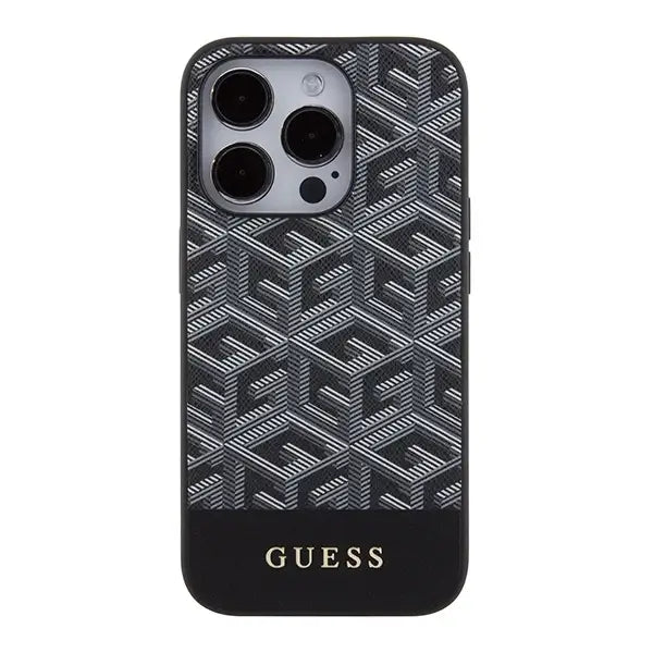 Guess GCube Stripes MagSafe case for iPhone 15 Pro - black - Cell phone cases and covers<<<HurtelXML