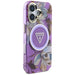 Guess Glitter Flowers Triangle Buttons MagSafe Case for iPhone 16 Purple - Cell phone cases and covers<<<HurtelXML
