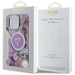 Guess Glitter Flowers Triangle Buttons MagSafe Case for iPhone 16 Pro Purple - Cell phone cases and covers<<<HurtelXML