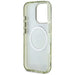Guess Glitter Flowers Triangle Buttons MagSafe case for iPhone 16 Pro green - Cell phone cases and covers<<<HurtelXML
