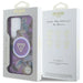 Guess Glitter Flowers Triangle Buttons MagSafe case for Samsung Galaxy S25 Ultra - purple - Cell phone cases