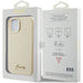 Guess Glitter Glossy Script case for iPhone 15 - gold - Cell phone cases and covers<<<HurtelXML