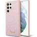 Guess Glitter Script case for Samsung Galaxy S24 Ultra - pink - Cell phone cases and covers<<<HurtelXML