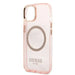 Guess Gold Outline Translucent MagSafe case for iPhone 13 - pink - Cell phone cases and covers<<<HurtelXML
