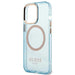 Guess Gold Outline Translucent MagSafe case for iPhone 13 Pro / iPhone 13 - blue - Cell phone cases