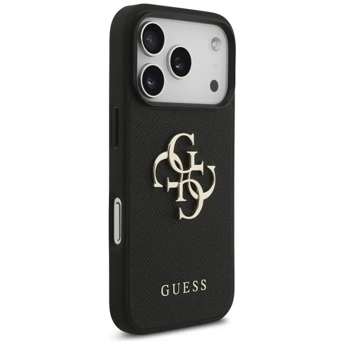 Guess Grained Big 4G & Classic Logo case for iPhone 17 Pro - black - Cell phone cases and covers<<<HurtelXML