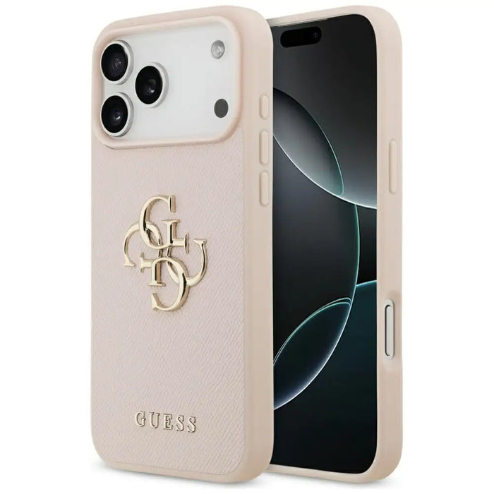 Guess Grained Big 4G & Classic Logo Case for iPhone 17 Pro Max - Pink - Cell phone cases and covers<<<HurtelXML