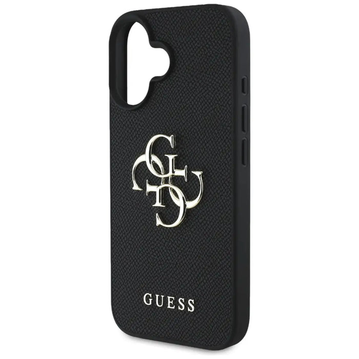 Guess Grained Big 4G Logo Small Classic Logo case for iPhone 16 - black - Cell phone cases and covers<<<HurtelXML