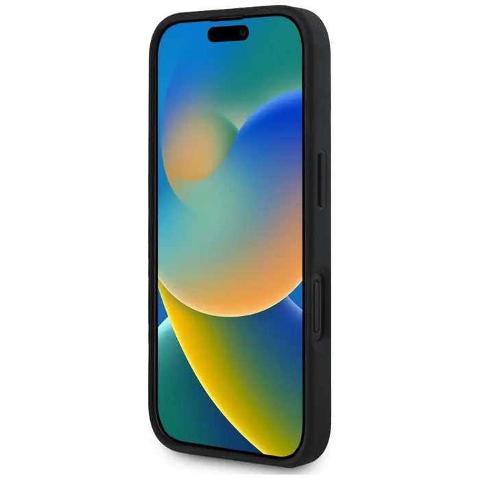 Guess Grained Big 4G Logo Small Classic Logo case for iPhone 16 - black - Cell phone cases and covers<<<HurtelXML