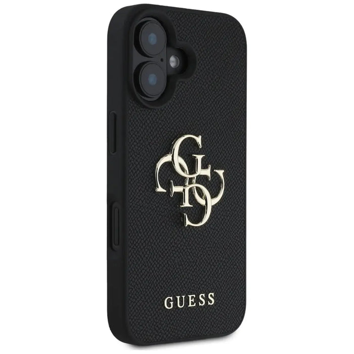 Guess Grained Big 4G Logo Small Classic Logo case for iPhone 16 - black - Cell phone cases and covers<<<HurtelXML
