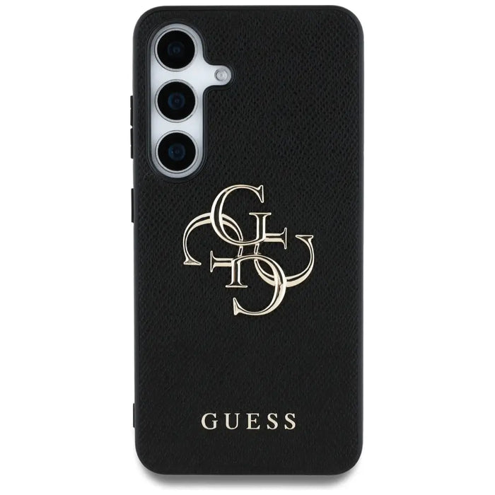 Guess Grained Big 4G Logo Small Classic Logo case for Samsung Galaxy S25 black - Cell phone cases and covers<<<HurtelXML