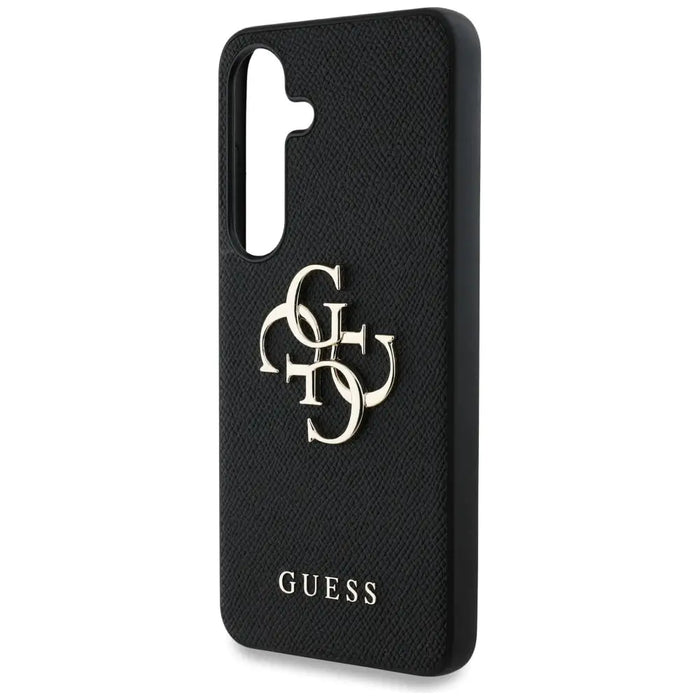 Guess Grained Big 4G Logo Small Classic Logo case for Samsung Galaxy S25 black - Cell phone cases and covers<<<HurtelXML
