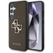 Guess Grained Big 4G Logo Small Classic Logo case for Samsung Galaxy S25 brown - Cell phone cases and covers<<<HurtelXML