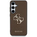 Guess Grained Big 4G Logo Small Classic Logo case for Samsung Galaxy S25 brown - Cell phone cases and covers<<<HurtelXML