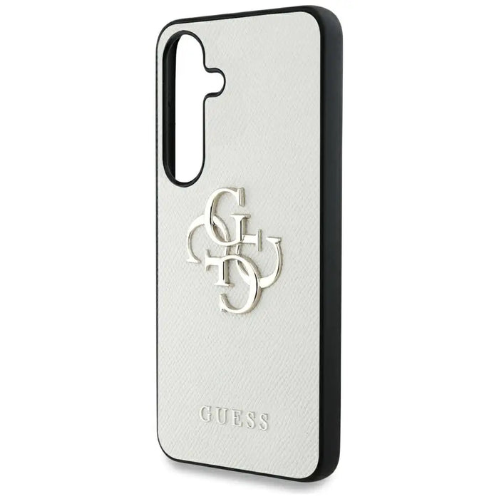 Guess Grained Big 4G Logo Small Classic Logo case for Samsung Galaxy S25 beige - Cell phone cases and covers<<<HurtelXML