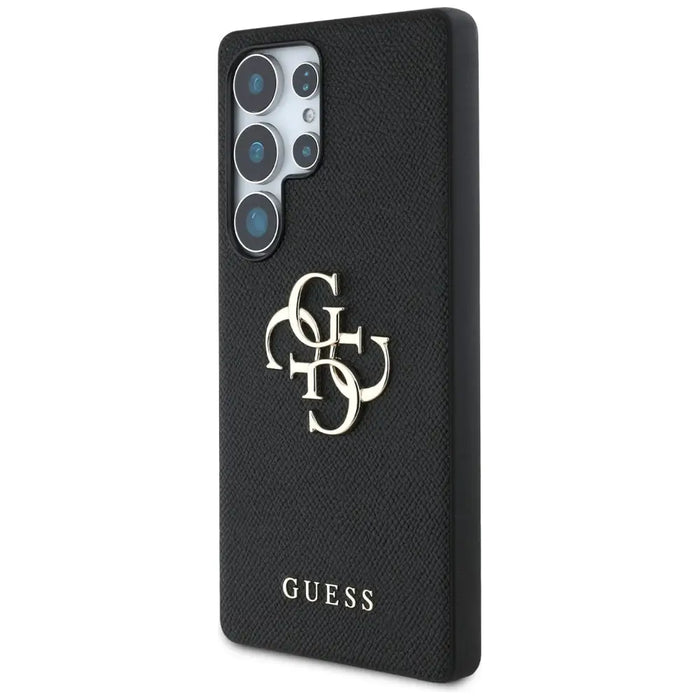 Guess Grained Big 4G Logo Small Classic Logo case for Samsung Galaxy S25 Ultra black - Cell phone cases