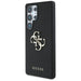 Guess Grained Big 4G Logo Small Classic Logo case for Samsung Galaxy S25 Ultra black - Cell phone cases
