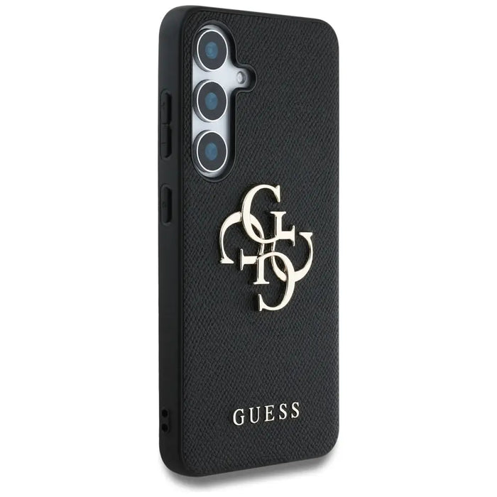 Guess Grained Big 4G Logo Small Classic Logo case for Samsung Galaxy S25 black - Cell phone cases and covers<<<HurtelXML