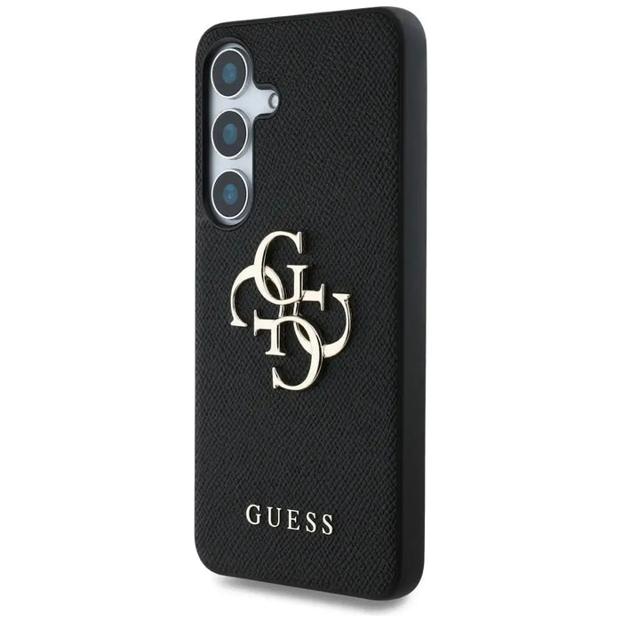 Guess Grained Big 4G Logo Small Classic Logo case for Samsung Galaxy S25 black - Cell phone cases and covers<<<HurtelXML