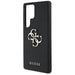Guess Grained Big 4G Logo Small Classic Logo case for Samsung Galaxy S25 Ultra black - Cell phone cases