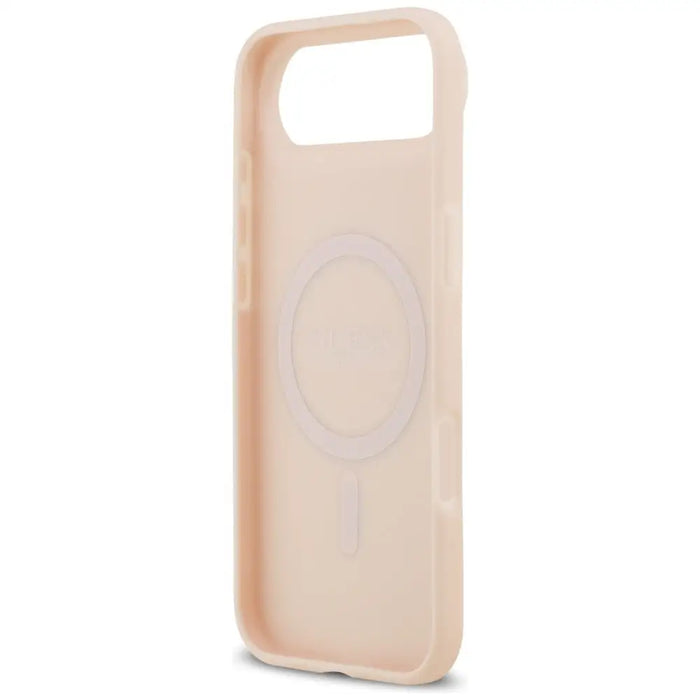 Guess Grained Flowers Classic Logo MagSafe iPhone Air Case - Pink - Cell phone cases and covers<<<HurtelXML