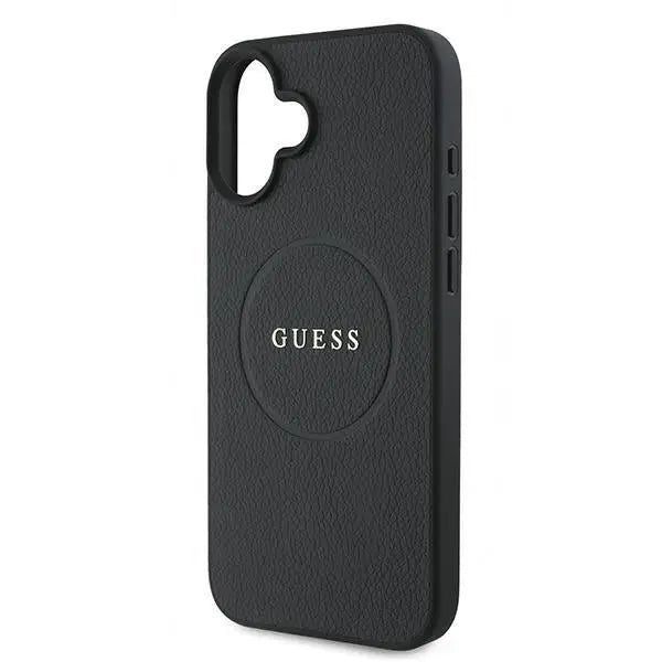 Guess Grained Gold Ring MagSafe case for iPhone 16 Plus - black - Cell phone cases and covers<<<HurtelXML
