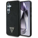 Guess Grained Hot Stamp Peony Pattern Triangle Logo MagSafe Case for Samsung Galaxy S25 Black - Cell phone cases
