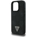 Guess Grained Hot Stamp Peony Triangle Logo MagSafe Case for iPhone 16 Pro Max - Black - Cell phone cases
