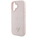 Guess Grained Hot Stamp Peony Triangle Logo MagSafe iPhone 16 Case - Pink - Cell phone cases and covers<<<HurtelXML