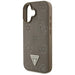 Guess Grained Hot Stamp Peony Triangle Logo MagSafe iPhone 16 Case - Brown - Cell phone cases and covers<<<HurtelXML