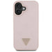 Guess Grained Hot Stamp Peony Triangle Logo MagSafe iPhone 16 Case - Pink - Cell phone cases and covers<<<HurtelXML
