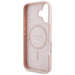 Guess Grained Hot Stamp Peony Triangle Logo MagSafe iPhone 16 Case - Pink - Cell phone cases and covers<<<HurtelXML