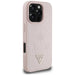 Guess Grained Hot Stamp Peony Triangle Logo MagSafe iPhone 16 Pro Max Case - Pink - Cell phone cases