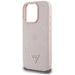 Guess Grained Hot Stamp Peony Triangle Logo MagSafe iPhone 16 Pro Max Case - Pink - Cell phone cases