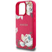 Guess Grained Printed Flower Pattern MagSafe case for iPhone 16 Pro Max fuchsia - Cell phone cases