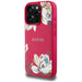 Guess Grained Printed Flower Pattern MagSafe case for iPhone 16 Pro Max fuchsia - Cell phone cases