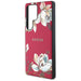 Guess Grained Printed Flower Pattern MagSafe Case for Samsung Galaxy S25 Ultra Fuchsia - Cell phone cases