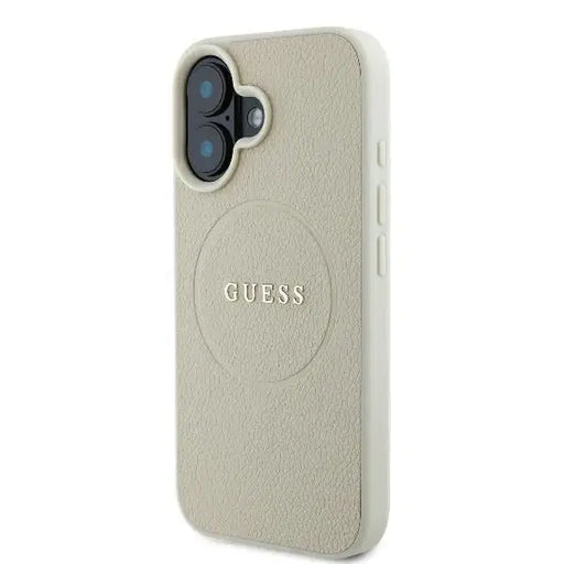 Guess Grained Ring MagSafe case for iPhone 16 - beige - Cell phone cases and covers<<<HurtelXML